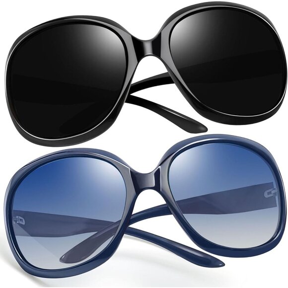 Women\'s black Navy Blue Trendy Polarized Driving Sun Glasses UV Protective main image 4